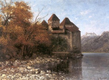  Chateau Painting - Chateau de Chillon Realist painter Gustave Courbet
